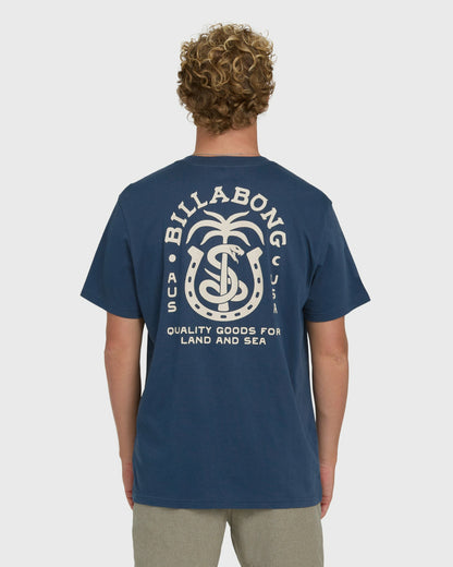 Billabong Men's Forge Premium Short Sleeve Cotton T-Shirt - Dark Denim