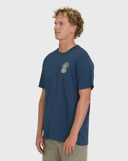 Billabong Men's Forge Premium Short Sleeve Cotton T-Shirt - Dark Denim