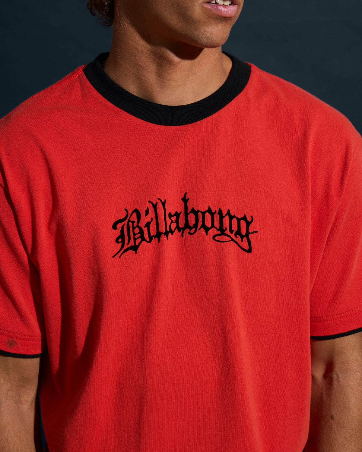 Billabong Men's Immortal Tipper Short Sleeve Knit T-Shirt - Deep Red