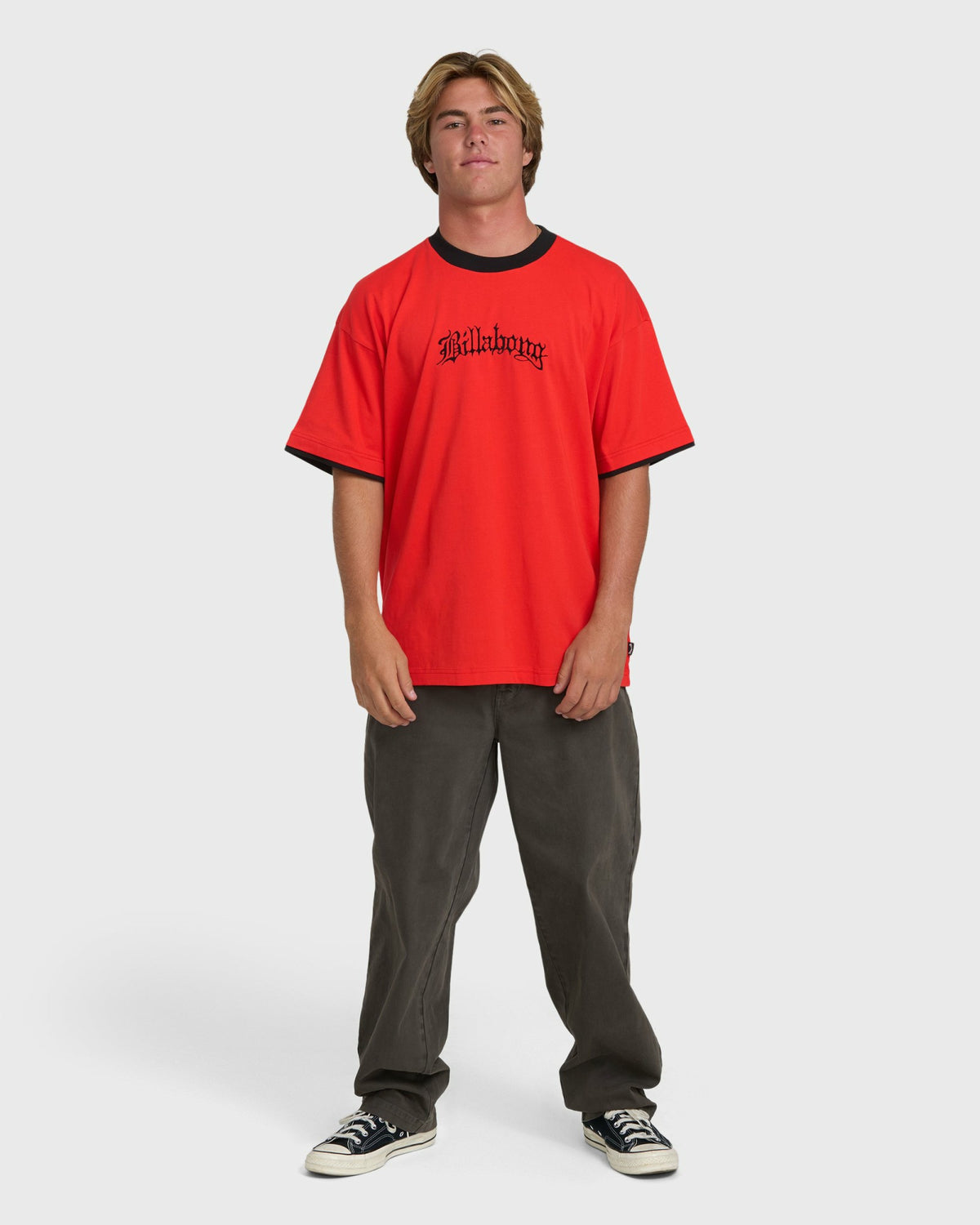 Billabong Men's Immortal Tipper Short Sleeve Knit T-Shirt - Deep Red