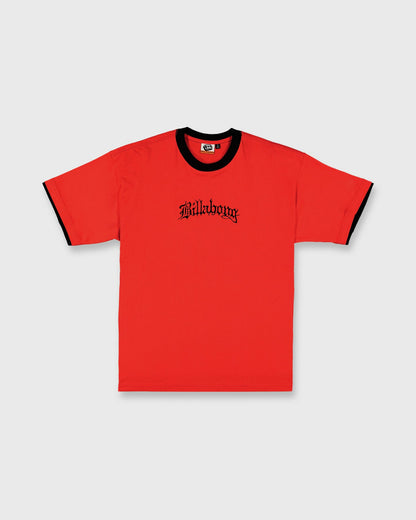Billabong Men's Immortal Tipper Short Sleeve Knit T-Shirt - Deep Red