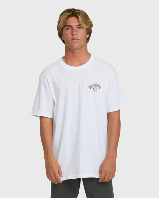 Billabong Men's Nanda Ormond Occy Premium Short Sleeve Knit Graphic T-Shirt - White