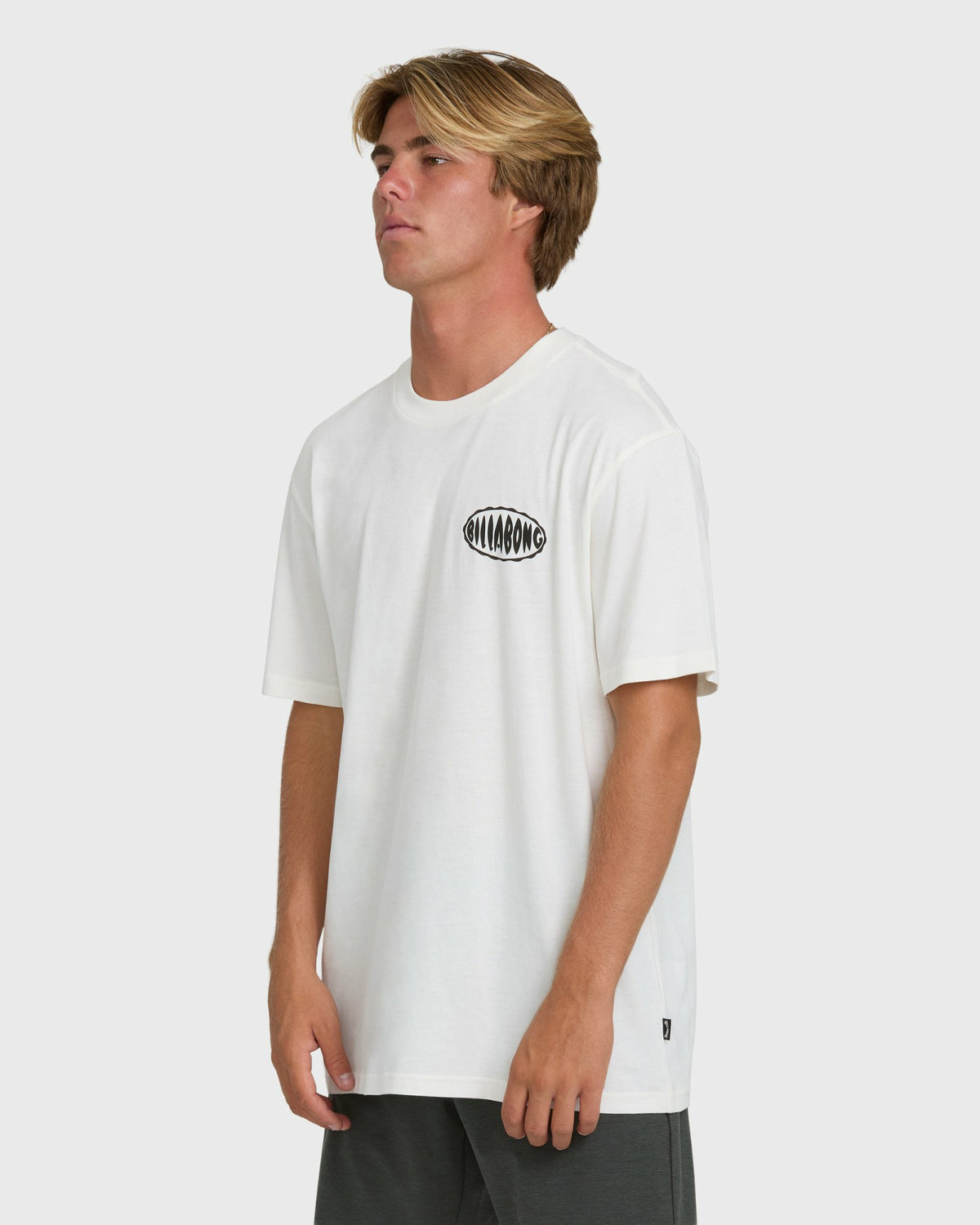 Billabong Men's Nanda Ormond Burleigh Heads Premium Short Sleeve Cotton T-Shirt - Off White