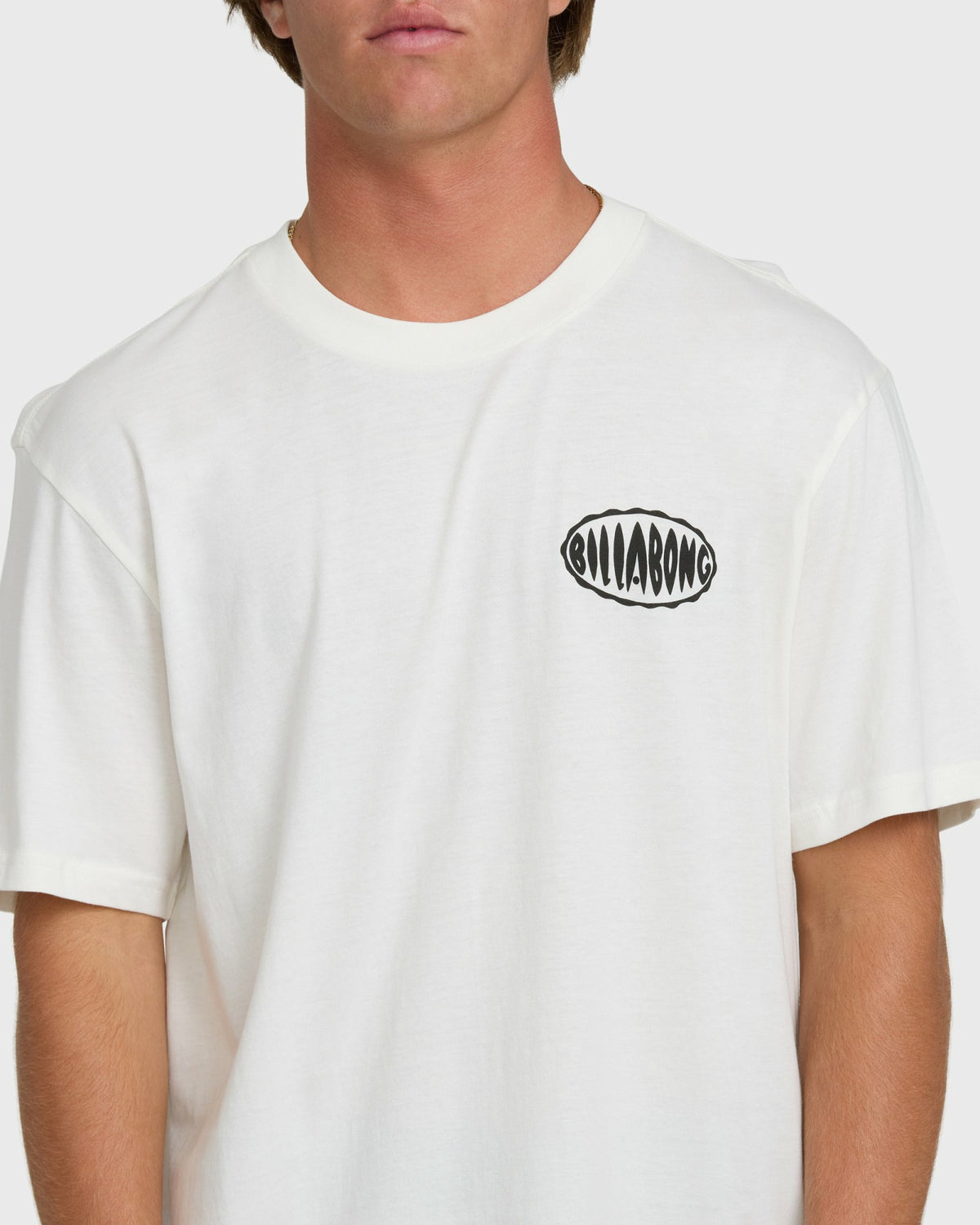 Billabong Men's Nanda Ormond Burleigh Heads Premium Short Sleeve Cotton T-Shirt - Off White