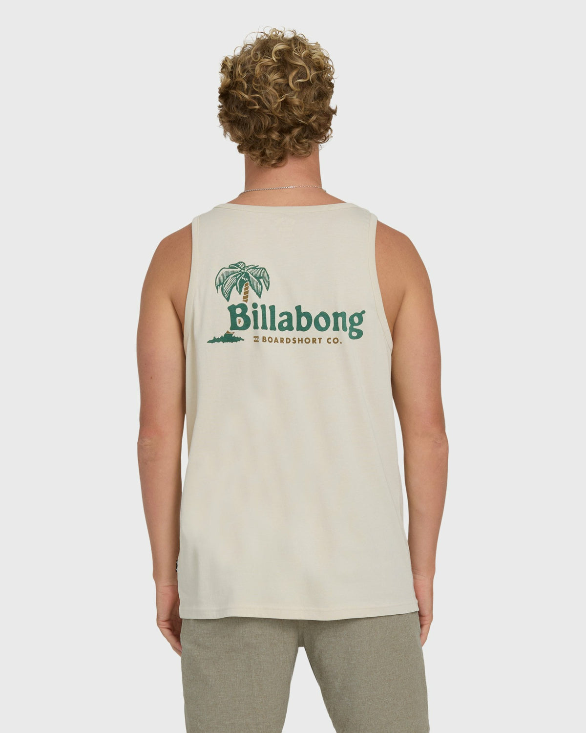 Billabong Men's Check Out Premium Tank Top - Oatmeal