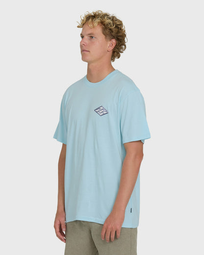 Billabong Men's Dim Arch Premium Short Sleeve Knit T-Shirt - Coastal Blue