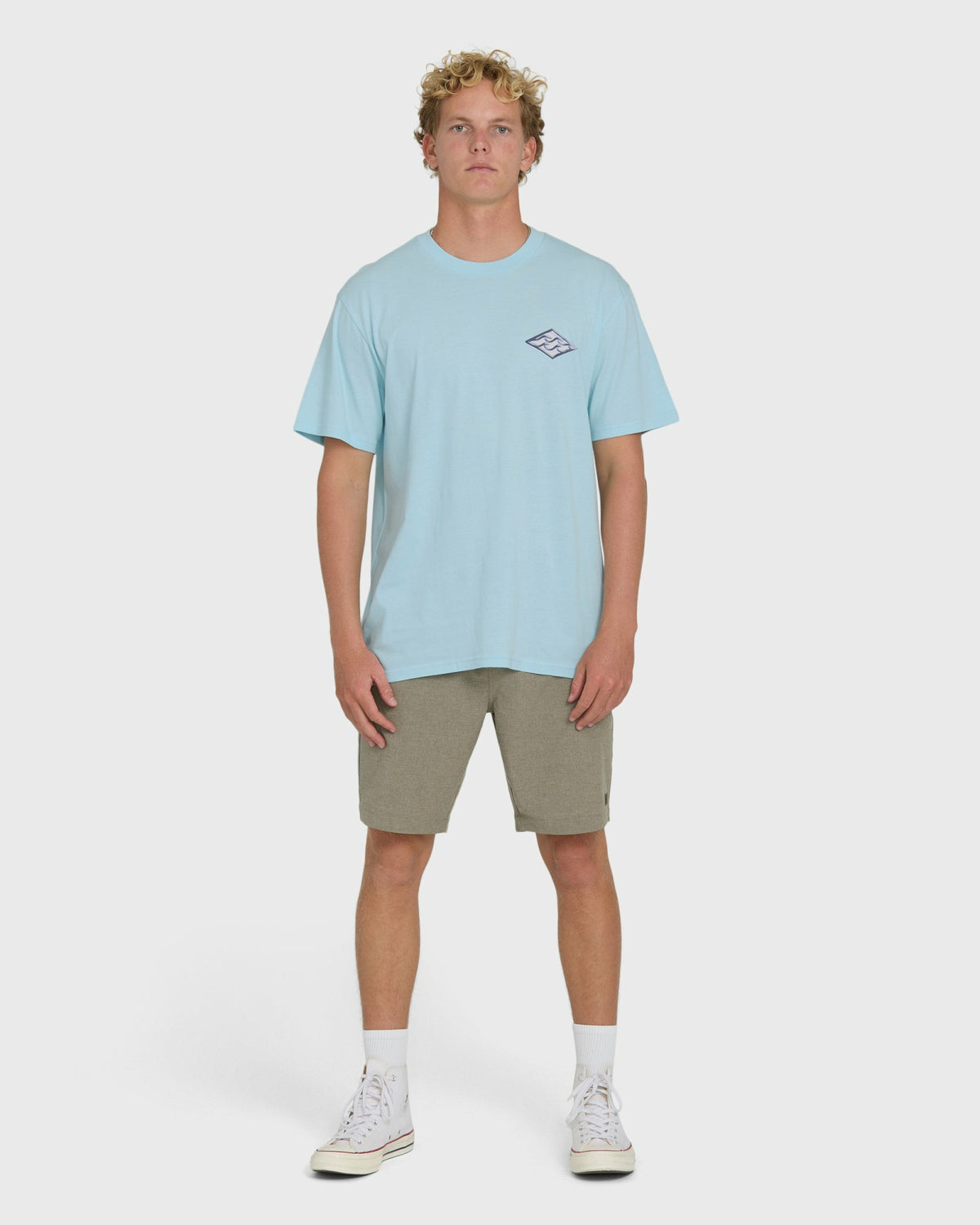 Billabong Men's Dim Arch Premium Short Sleeve Knit T-Shirt - Coastal Blue