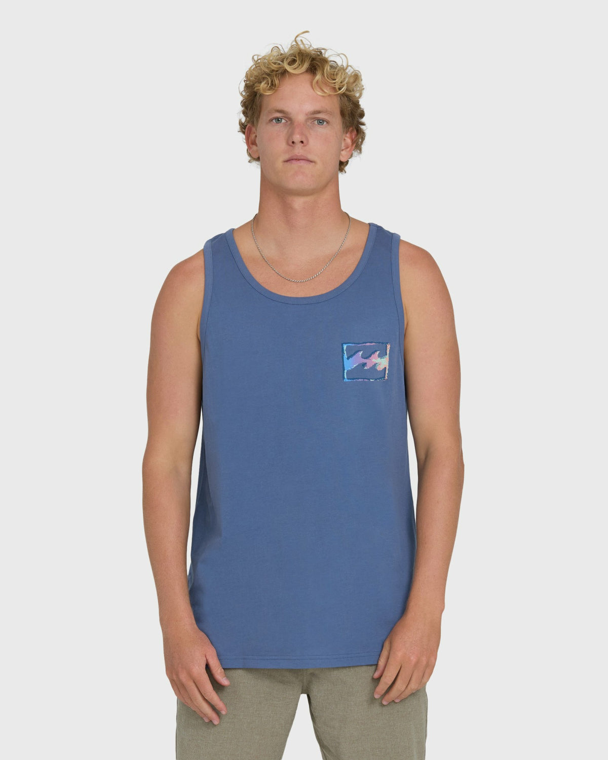 Billabong Men's Crayon Wave Premium Tank Top - Blue Horizon