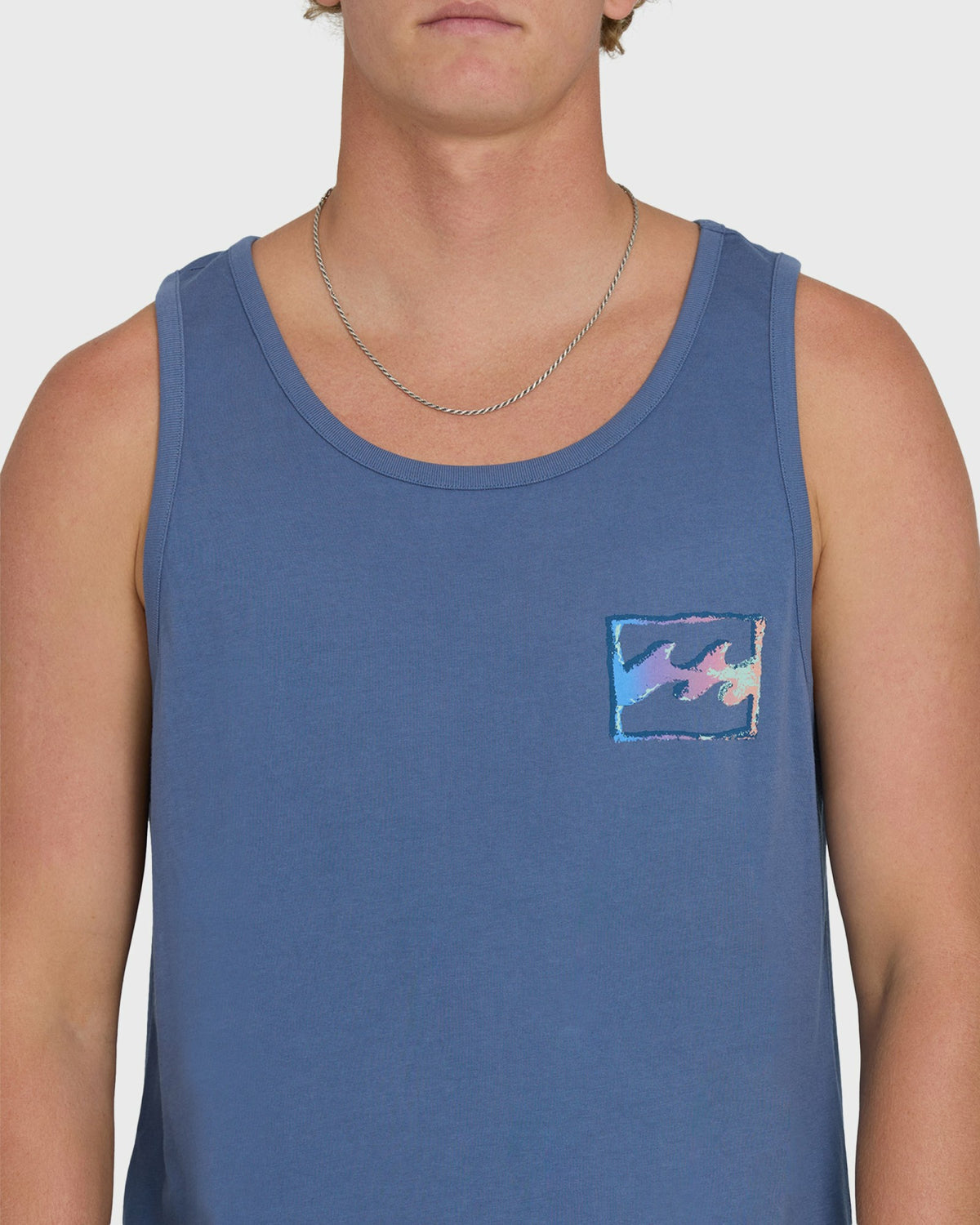 Billabong Men's Crayon Wave Premium Tank Top - Blue Horizon