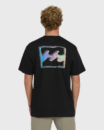 Billabong Men's Crayon Wave Premium Short Sleeve T-Shirt - Black