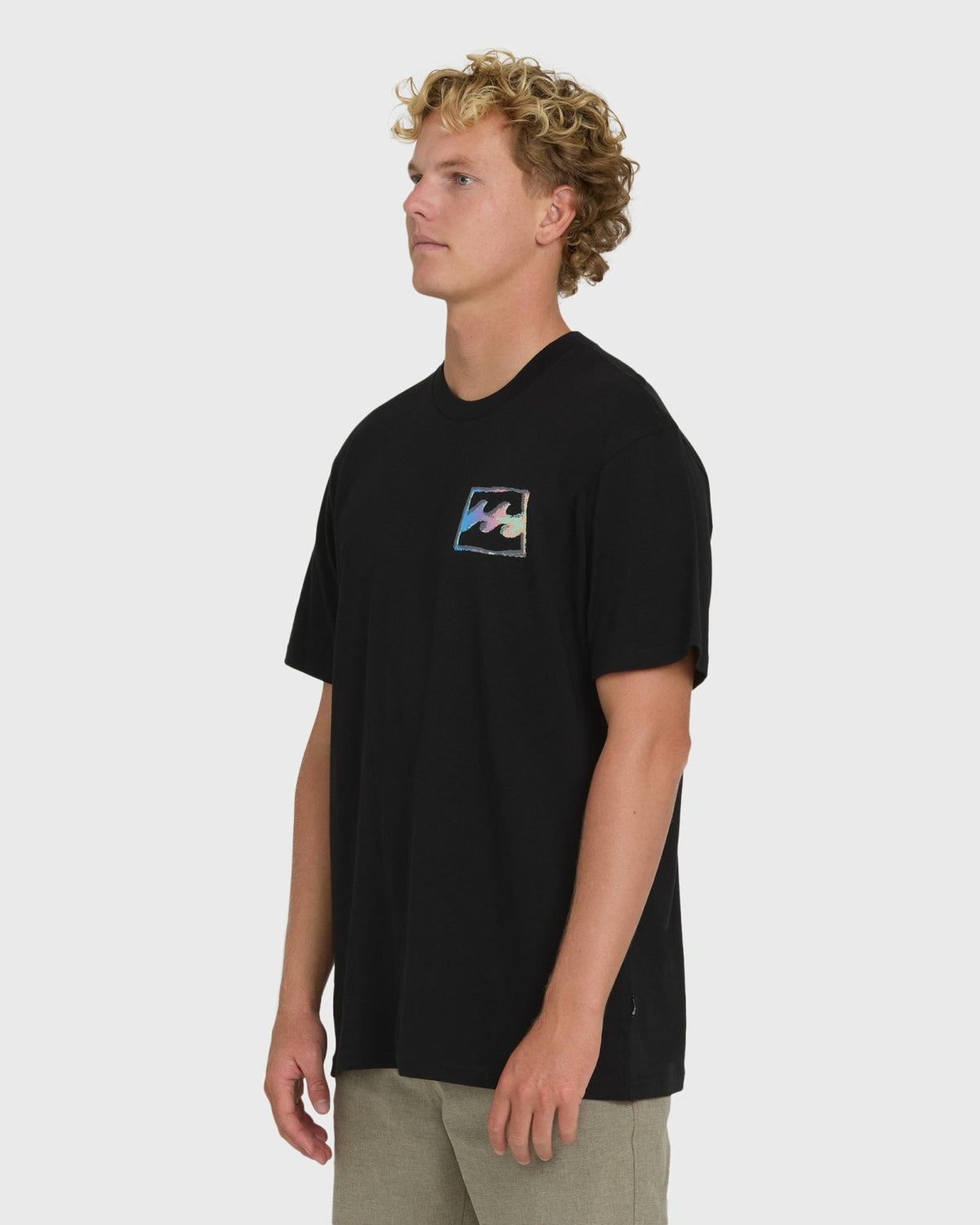 Billabong Men's Crayon Wave Premium Short Sleeve T-Shirt - Black