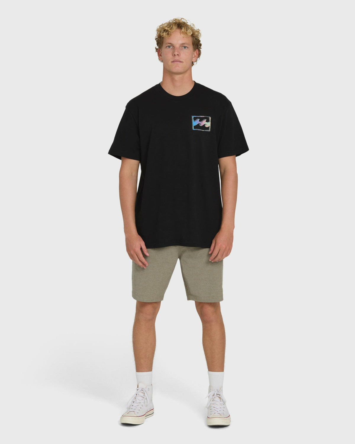 Billabong Men's Crayon Wave Premium Short Sleeve T-Shirt - Black