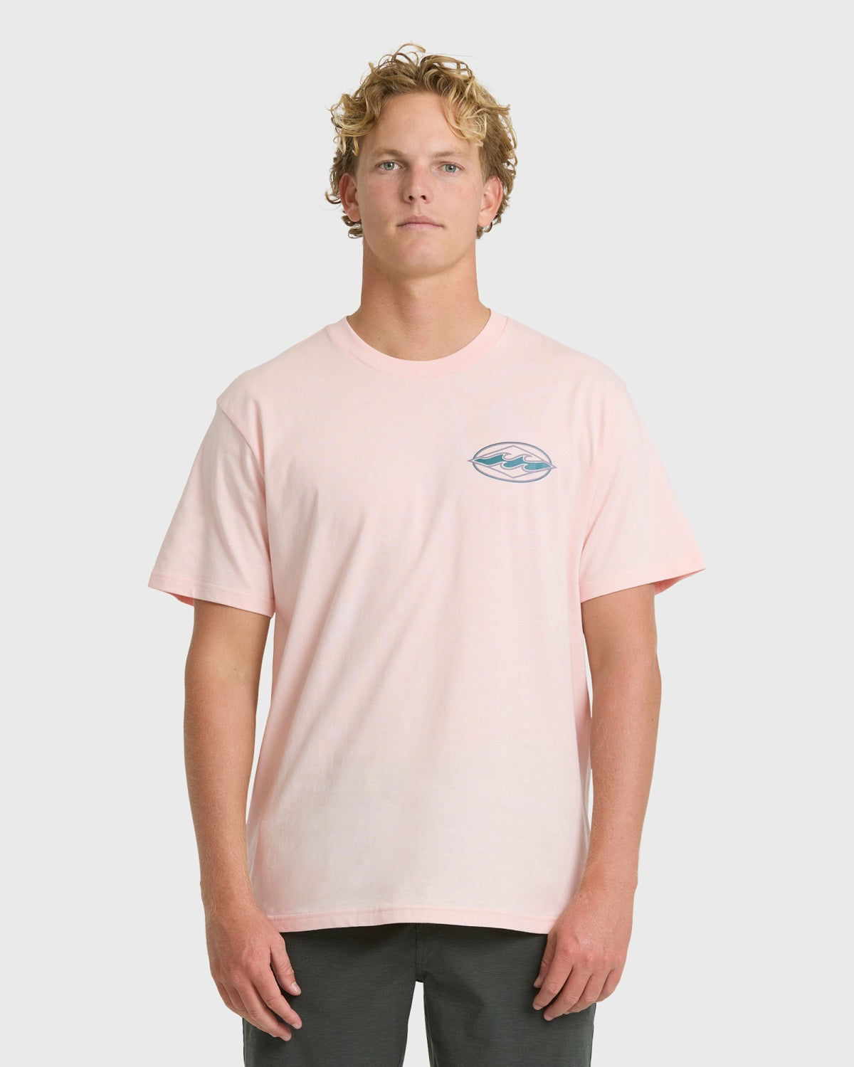 Billabong Men's Rotor Diamond Premium Short Sleeve Graphic T-Shirt - Light Pink