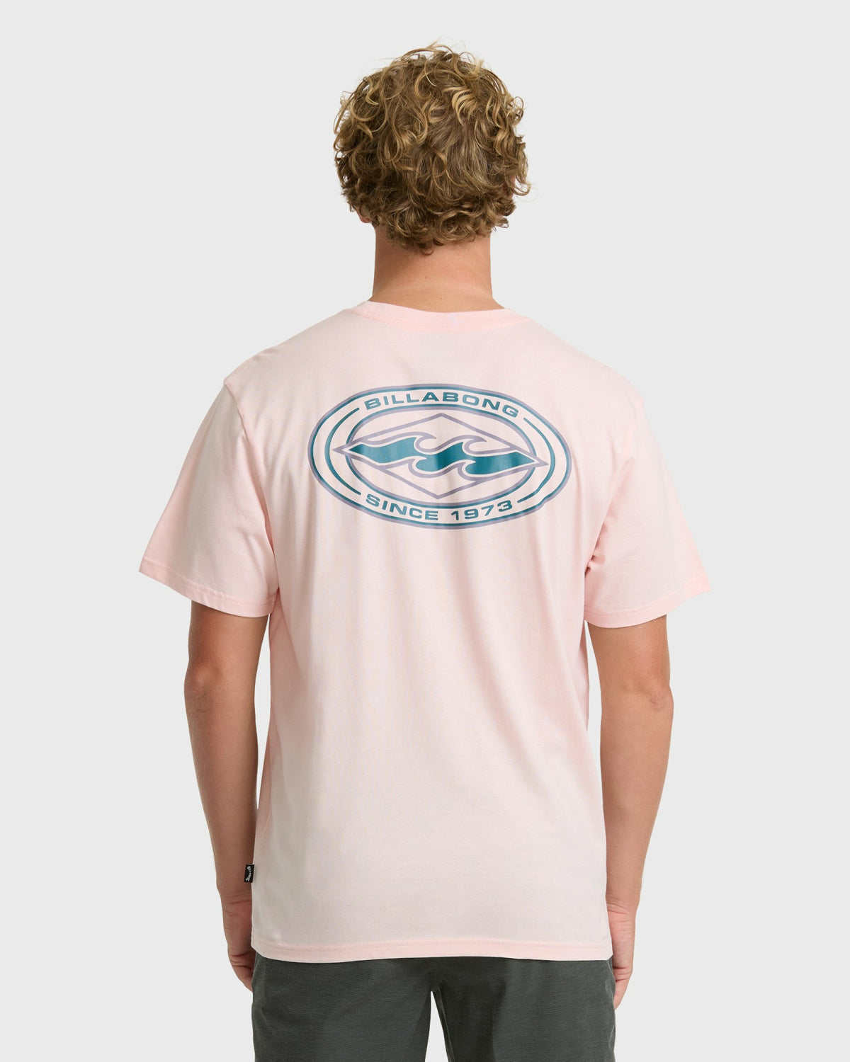 Billabong Men's Rotor Diamond Premium Short Sleeve Graphic T-Shirt - Light Pink