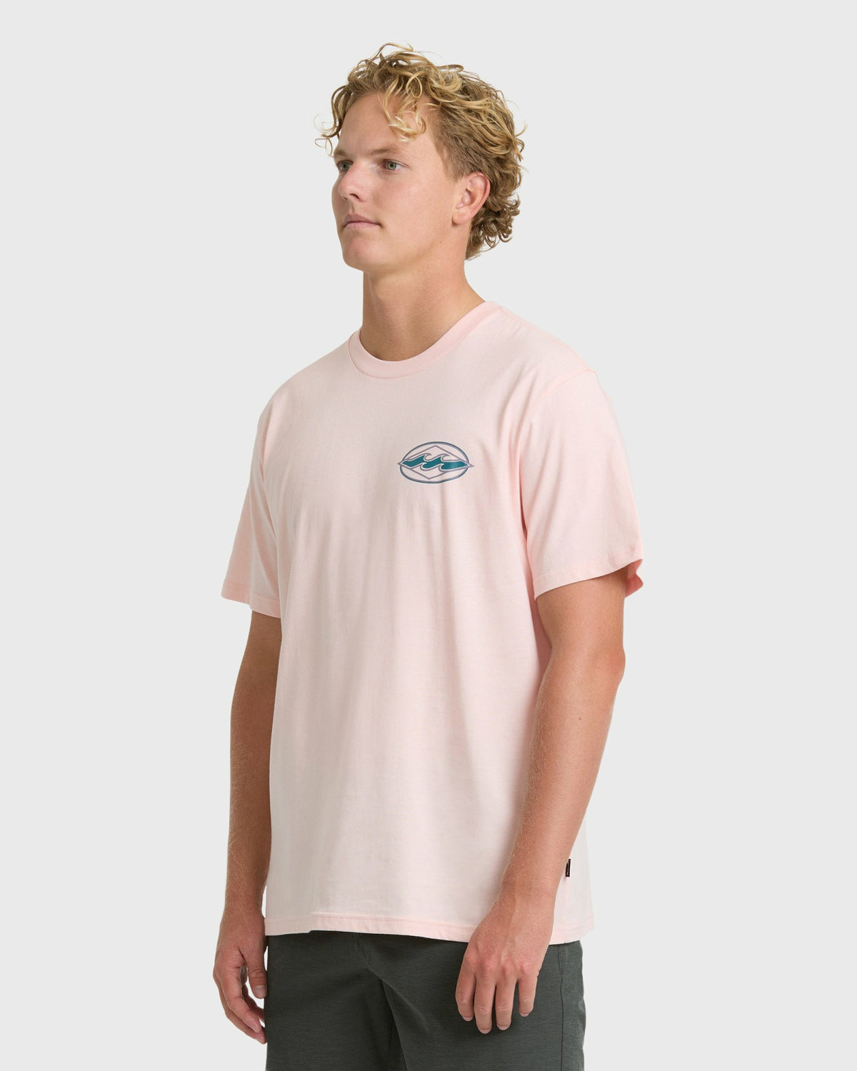 Billabong Men's Rotor Diamond Premium Short Sleeve Graphic T-Shirt - Light Pink