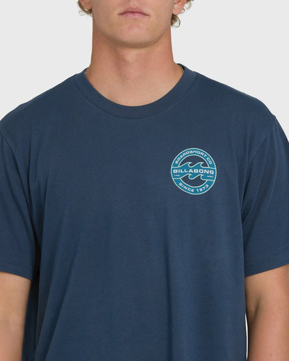 Billabong Men's Hollow Fill Premium Short Sleeve T-Shirt - Dark Denim