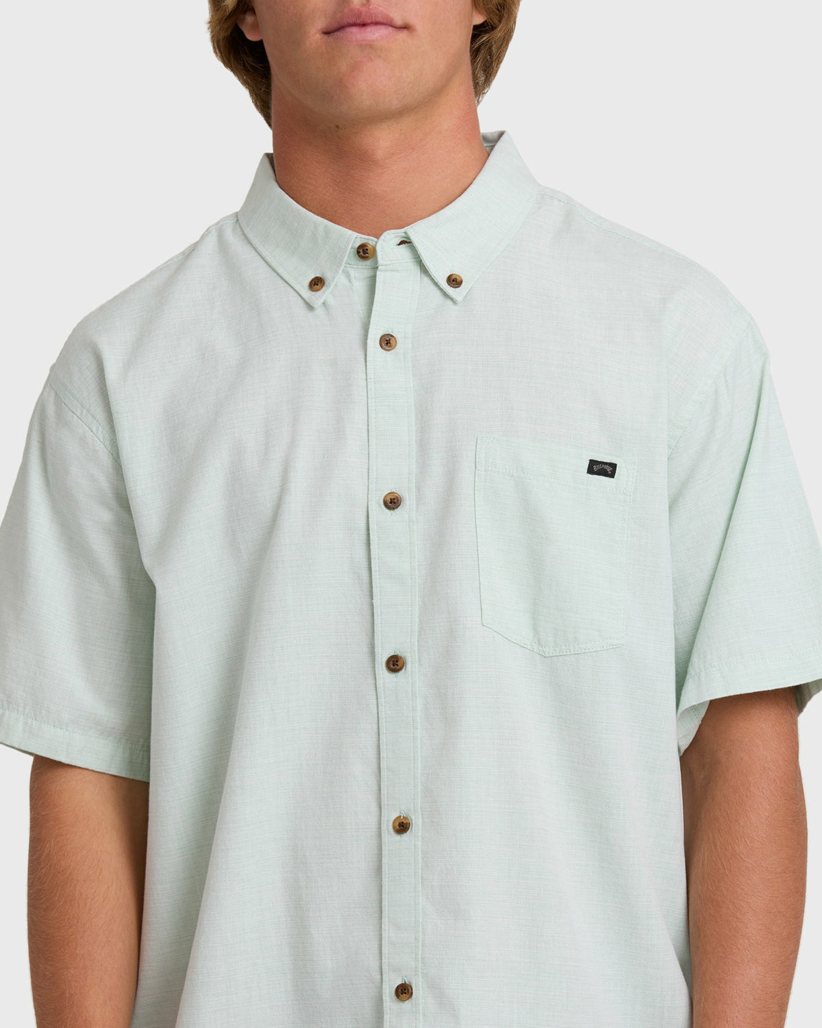 Billabong Men's All Day Short Sleeve Shirt - Granite Green