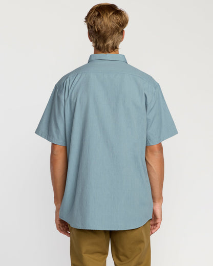 Billabong Men's All Day Short Sleeve Shirt - Steel Blue