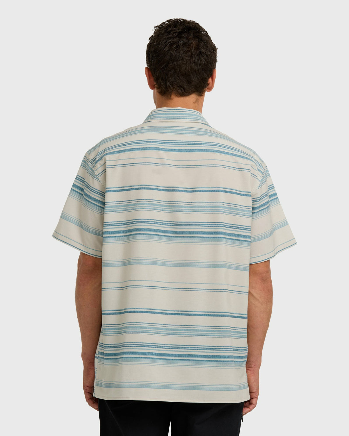 Billabong Men's All Day Stripe Short Sleeve Shirt - Dusty Blue