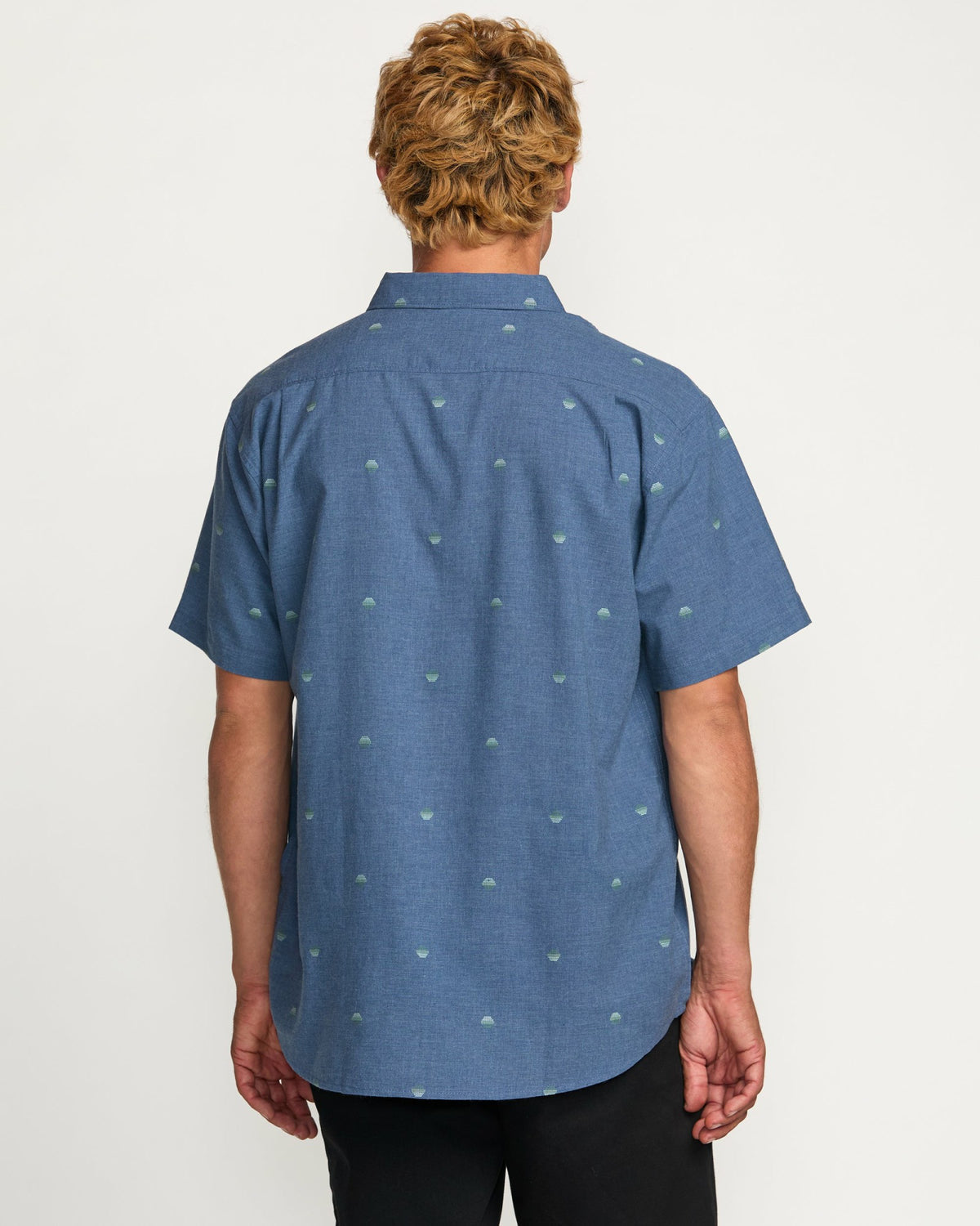 Billabong Men's All Day Jacquard Short Sleeve Shirt - Deep Blue