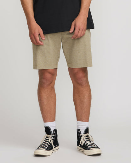 Billabong Men's Crossfire Submersible 19\" Hybrid Shorts - Khaki