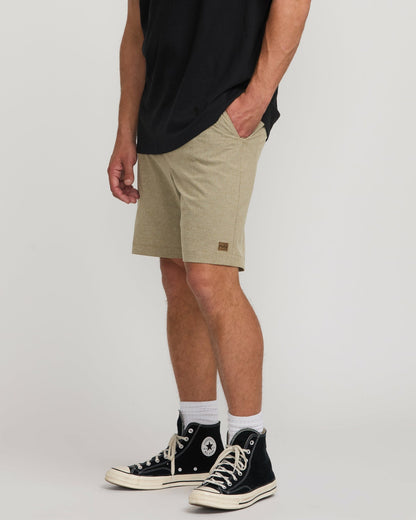 Billabong Men's Crossfire Submersible 19\" Hybrid Shorts - Khaki