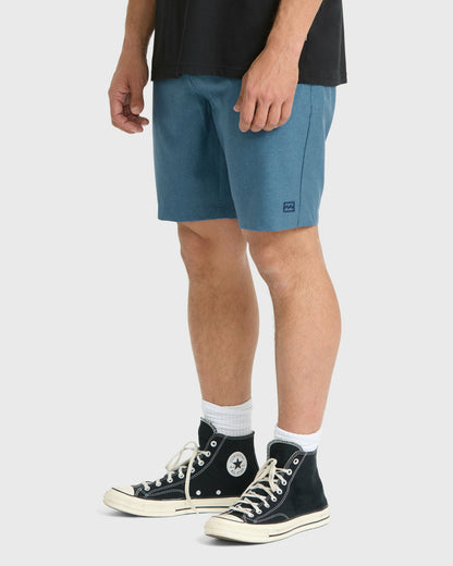 Billabong Men's Crossfire Submersible 19\" Hybrid Shorts - Blue Fog