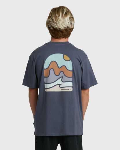 Billabong Men's Sun Down Adiv Premium Short Sleeve T-Shirt - Graystone
