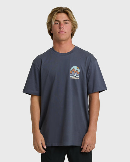 Billabong Men's Sun Down Adiv Premium Short Sleeve T-Shirt - Graystone