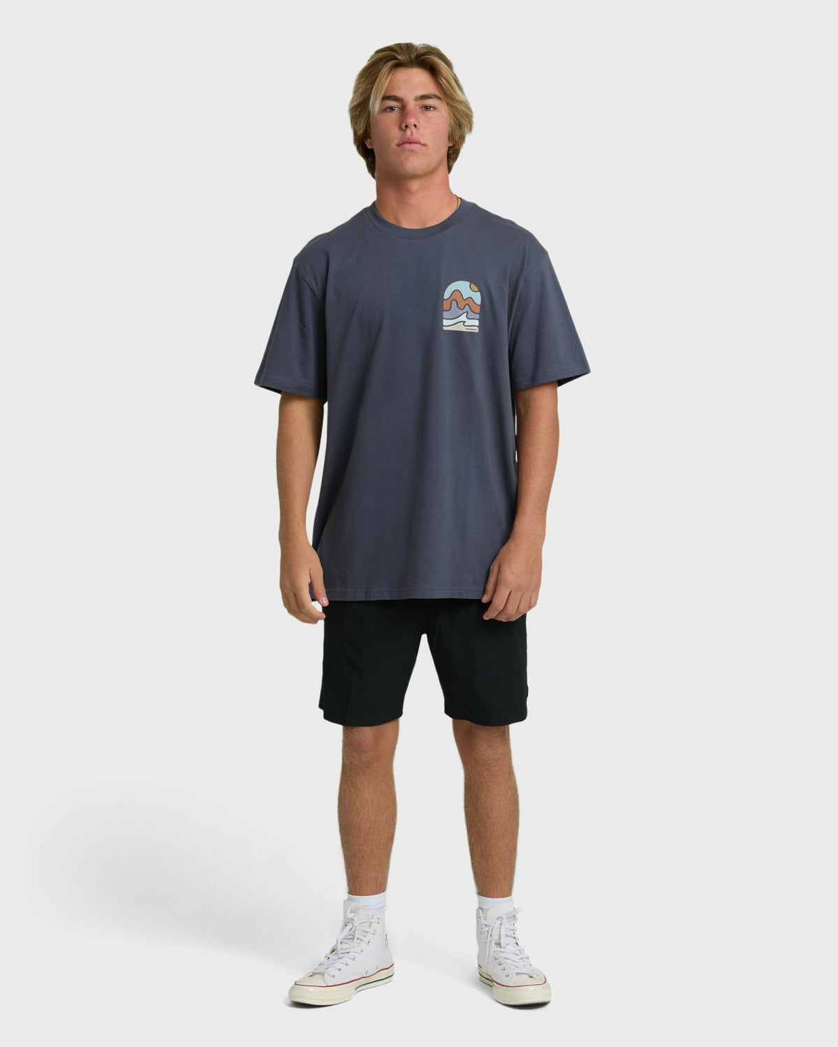 Billabong Men's Sun Down Adiv Premium Short Sleeve T-Shirt - Graystone