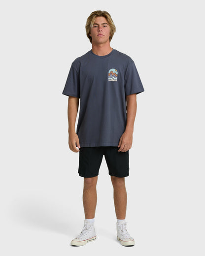 Billabong Men's Sun Down Adiv Premium Short Sleeve T-Shirt - Graystone