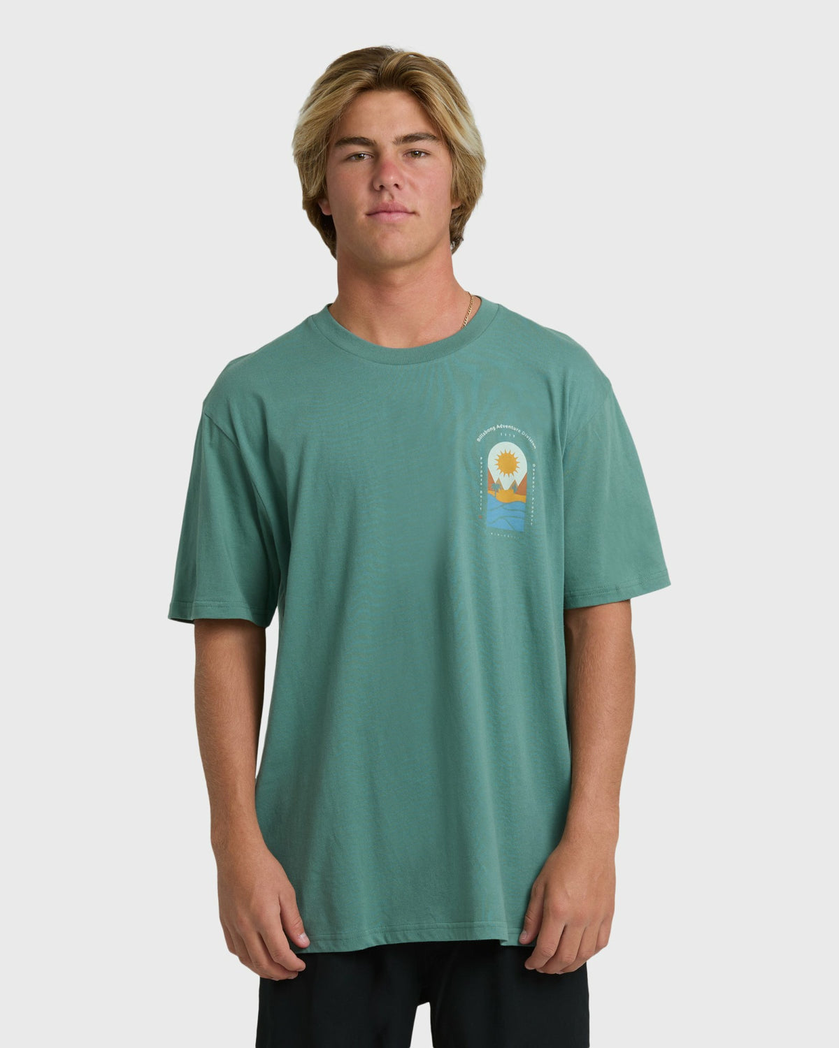 Billabong Men's Sun Down Adiv Premium Short Sleeve T-Shirt - Sea Green