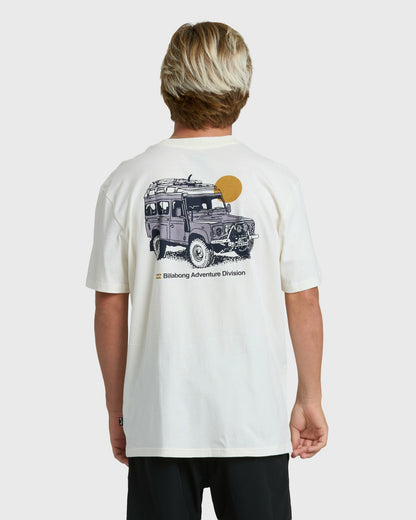 Billabong Men's Make Tracks Adiv Premium Short Sleeve T-Shirt - Off White