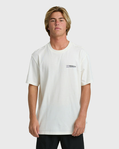 Billabong Men's Make Tracks Adiv Premium Short Sleeve T-Shirt - Off White