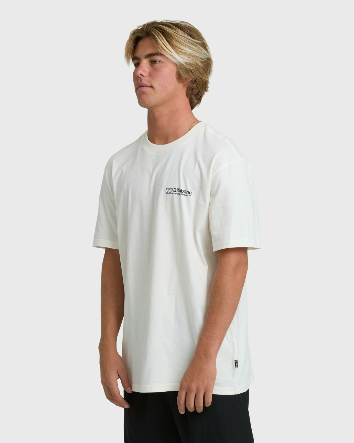 Billabong Men's Make Tracks Adiv Premium Short Sleeve T-Shirt - Off White