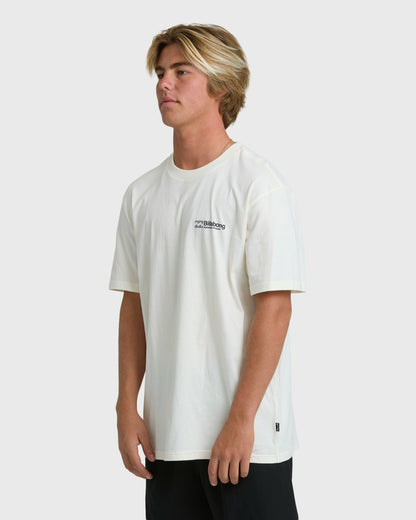 Billabong Men's Make Tracks Adiv Premium Short Sleeve T-Shirt - Off White