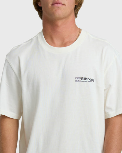 Billabong Men's Make Tracks Adiv Premium Short Sleeve T-Shirt - Off White