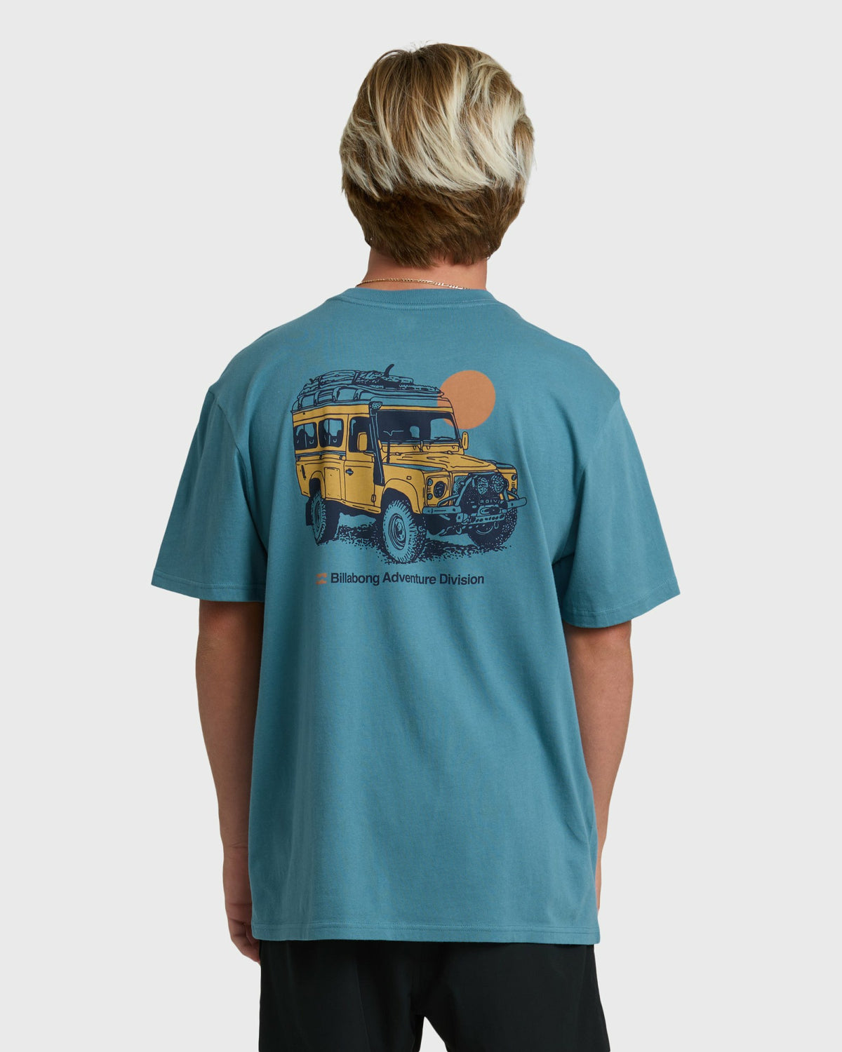 Billabong Men's Make Tracks Adiv Premium Short Sleeve T-Shirt - Vintage Blue
