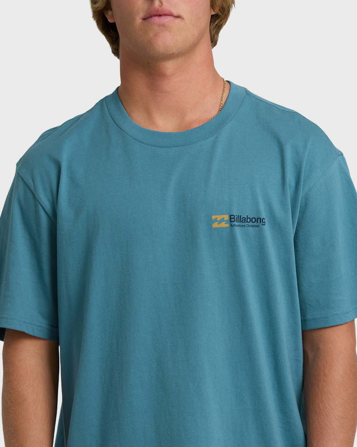 Billabong Men's Make Tracks Adiv Premium Short Sleeve T-Shirt - Vintage Blue
