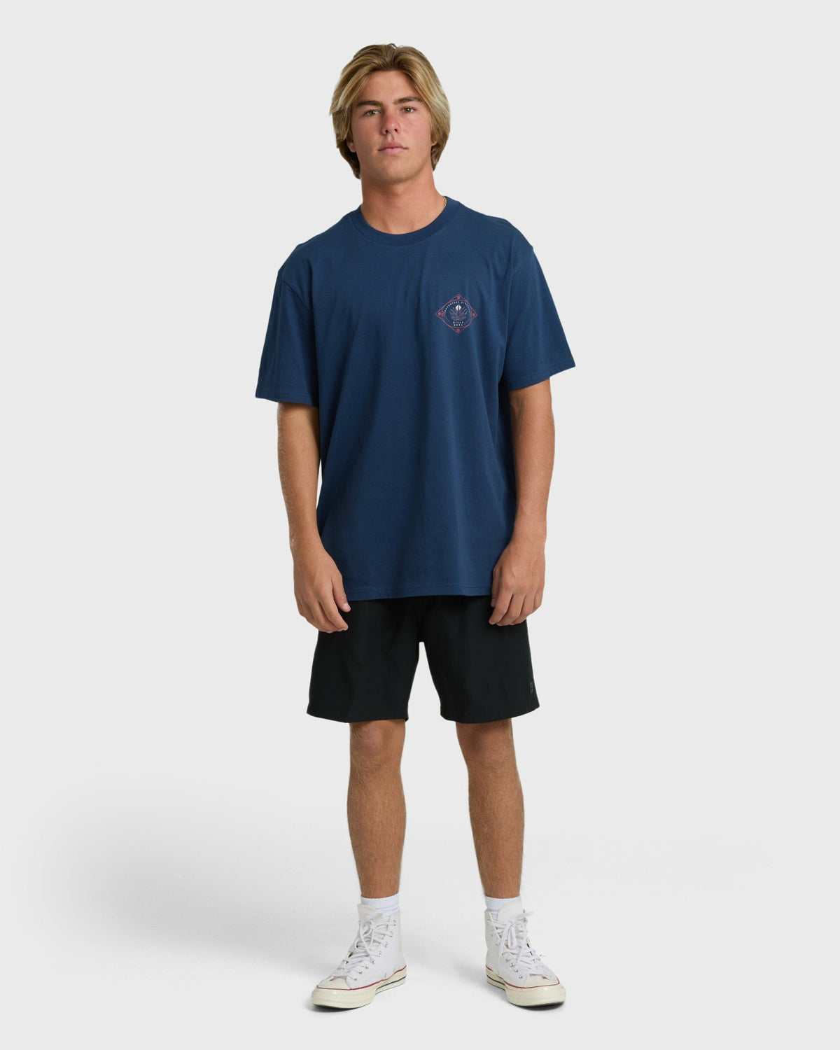 Billabong Men's Agave Adiv Premium Short Sleeve T-Shirt - Dark Blue