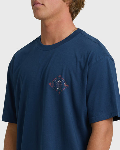 Billabong Men's Agave Adiv Premium Short Sleeve T-Shirt - Dark Blue