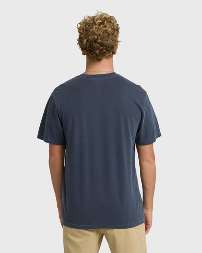 Billabong Men's Essential Pocket Wave Washed Premium Short Sleeve T-Shirt - Graystone