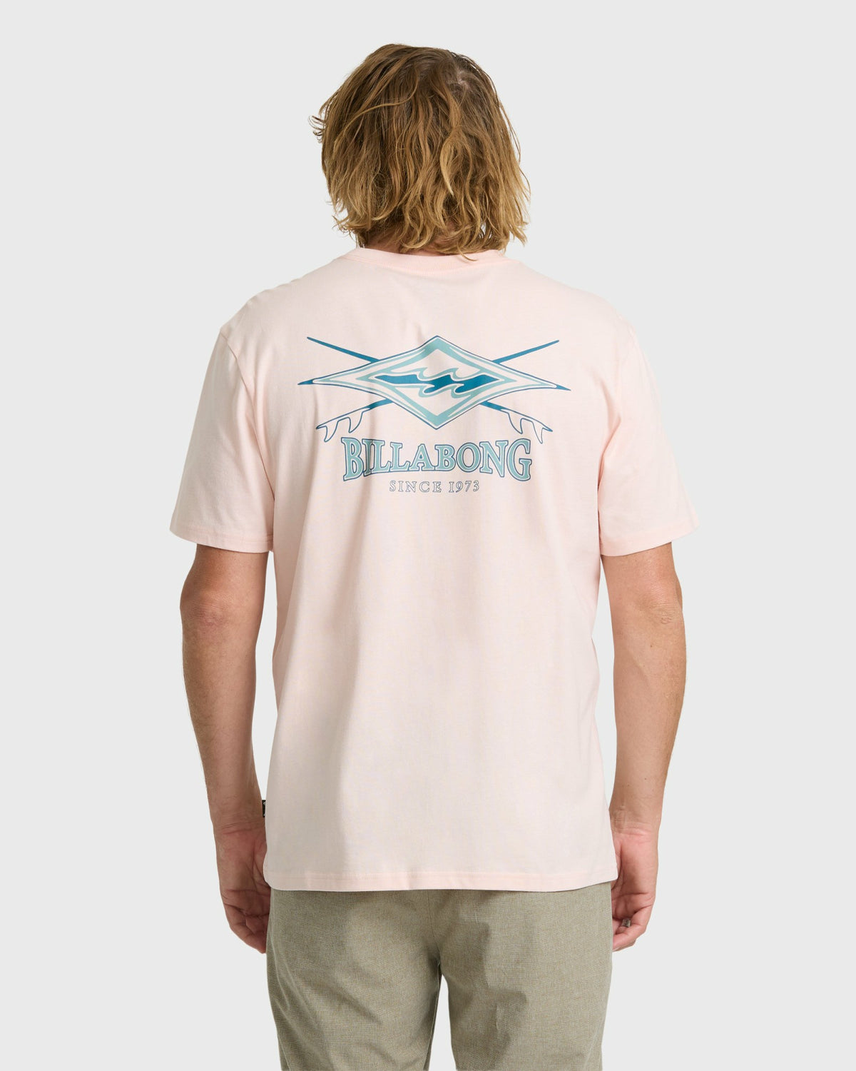 Billabong Men's Crossboards Premium Short Sleeve Knit T-Shirt - Light Pink