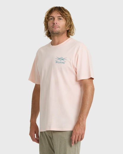 Billabong Men's Crossboards Premium Short Sleeve Knit T-Shirt - Light Pink