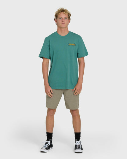 Billabong Men's At Last Premium Short Sleeve Knit T-Shirt - Deep Sea