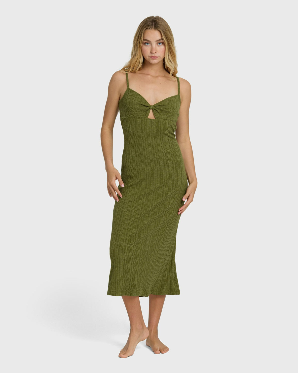 Billabong Women's Sweet Moves Midi Dress - Dark Olive