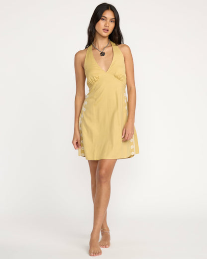 Billabong Women's Sunny Sometimes Mini Dress - Light Olive
