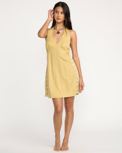 Billabong Women's Sunny Sometimes Mini Dress - Light Olive