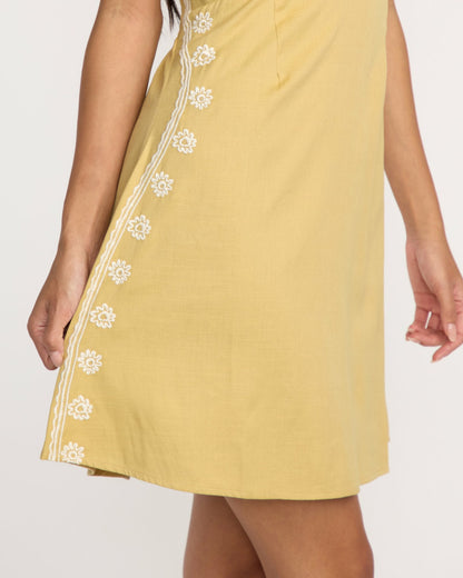Billabong Women's Sunny Sometimes Mini Dress - Light Olive