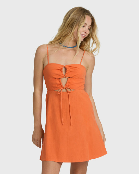 Billabong Women's Lima Mini Dress - Saffron